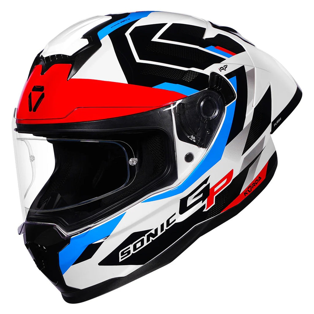 Korda Sonic GP Flash Helmet - Gloss White Blue Red