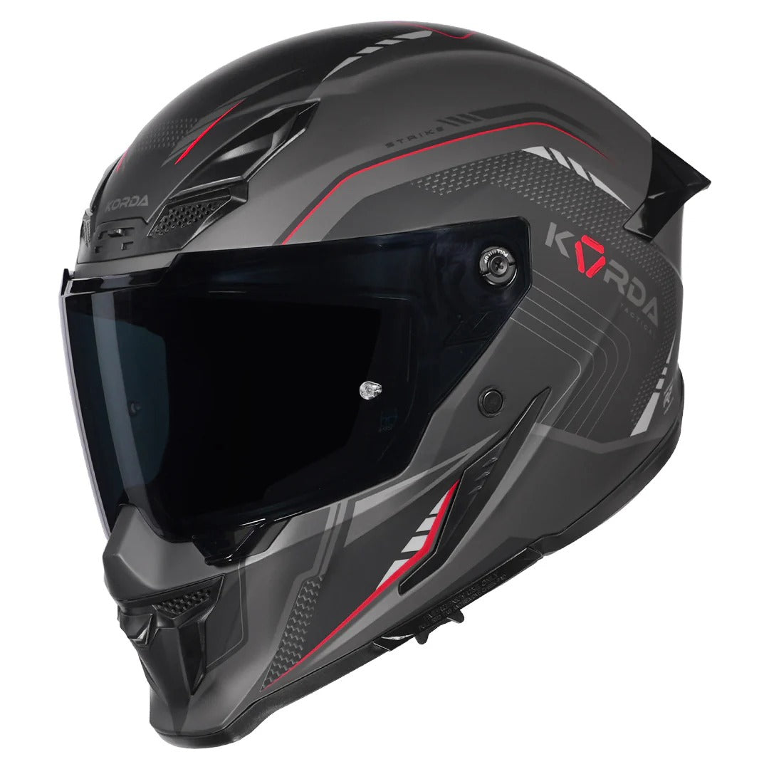 Korda Icon Strike Helmet - Matt Black Red