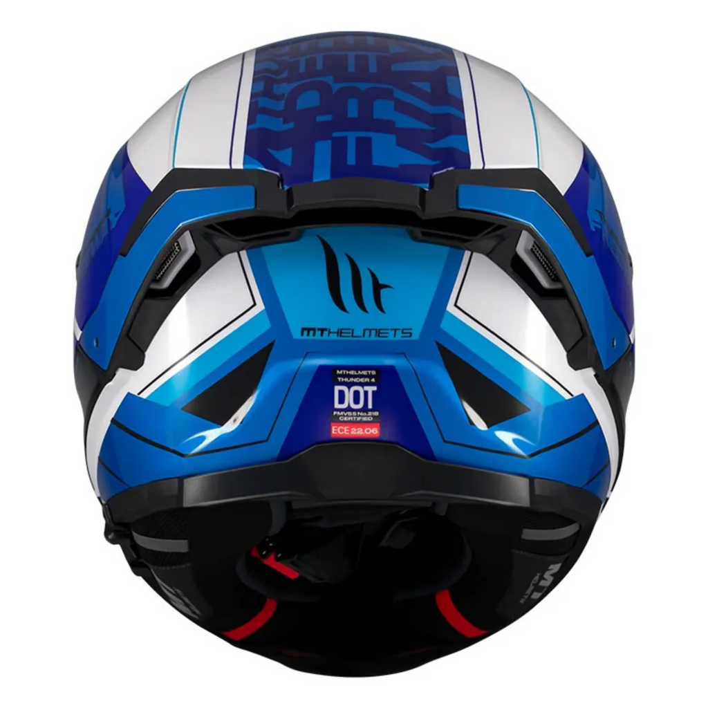 MT Thunder 4 SV Freeway A17 Gloss Blue White Helmet