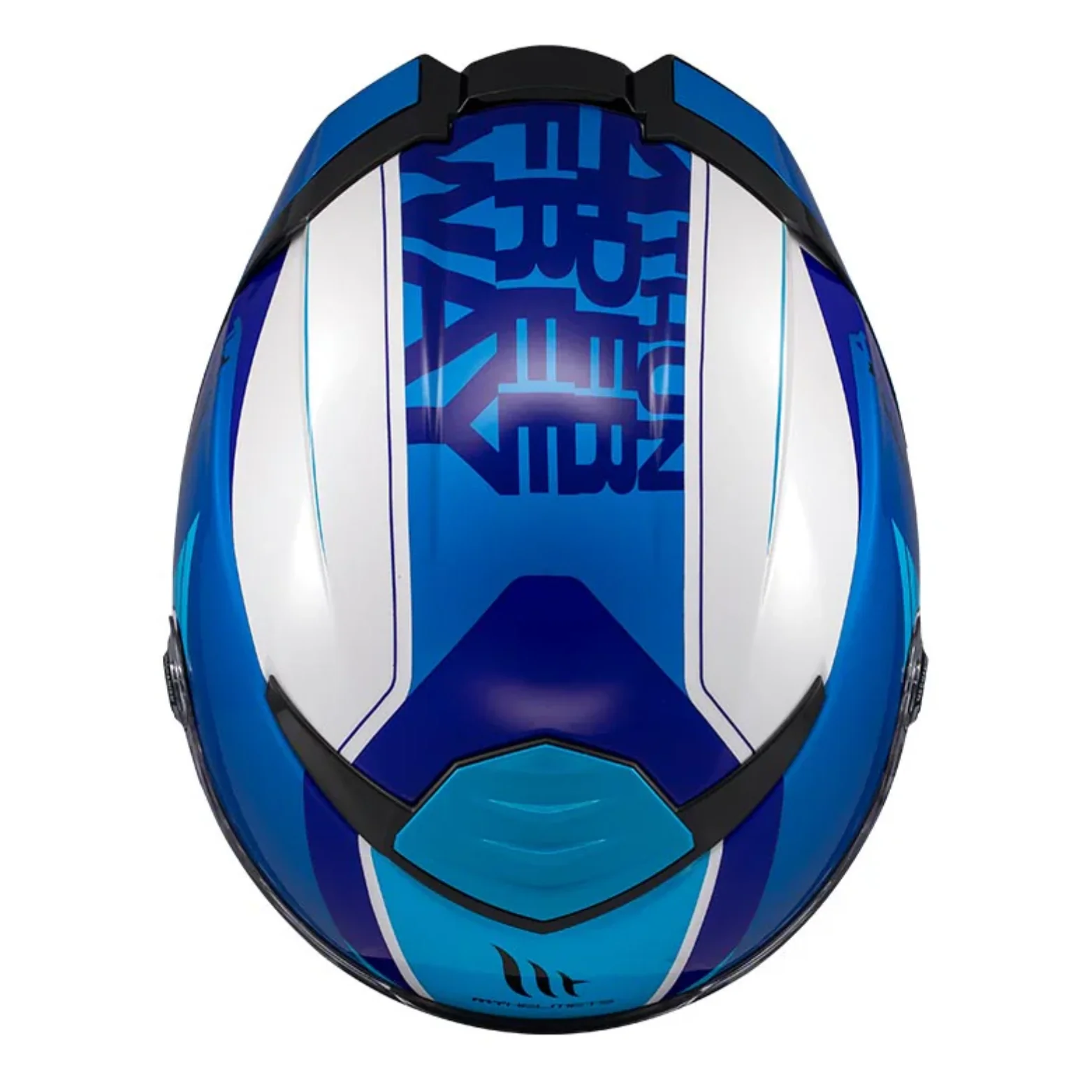 MT Thunder 4 SV Freeway A17 Gloss Blue White Helmet