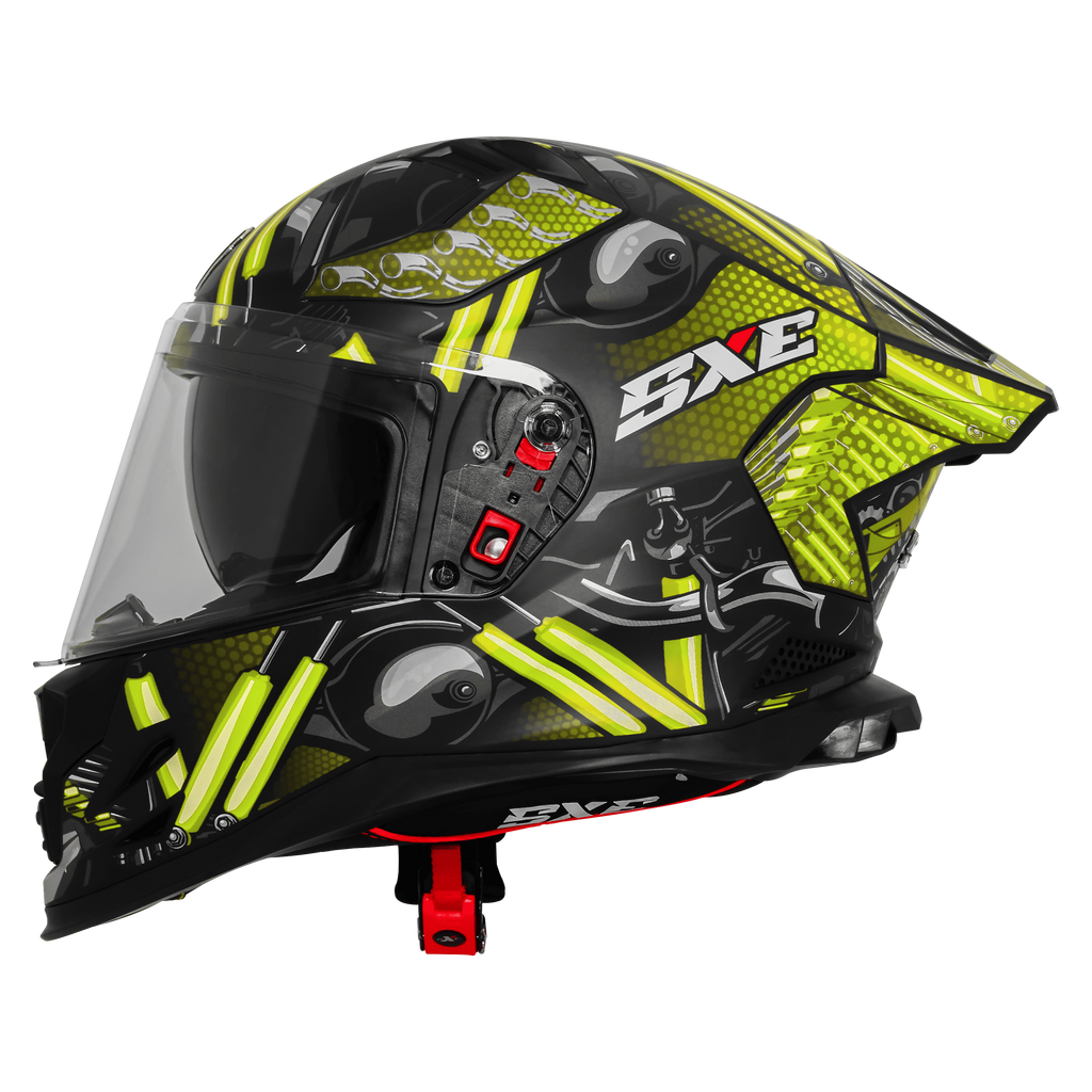 STEELBIRD SXE TPE EDITION ST1 GLOSS BLACK NEON  - SBH 61