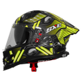 STEELBIRD SXE TPE EDITION ST1 GLOSS BLACK NEON  - SBH 61
