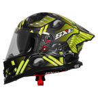 STEELBIRD SXE TPE EDITION ST1 GLOSS BLACK NEON  - SBH 61