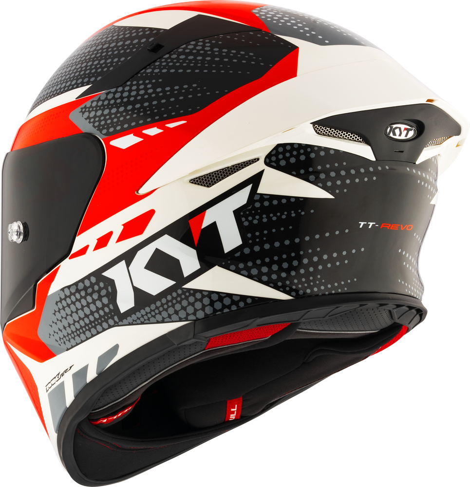 KYT TT Revo Gear Black Red Gloss Helmet