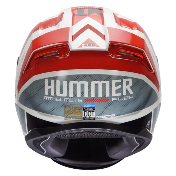MT Hummer FLEX Helmet ( White Red ) 1