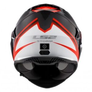 LS2 FF800 STORM NERVE HELMET ( BLACK RED GLOSS WITH ANTIFOG RESISTANT VISOR) 2