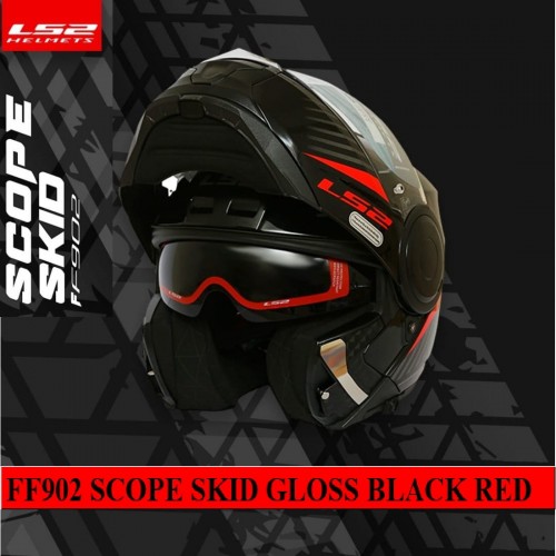 CASCO MODULARE LS2 SCOPE FF 902 SOLID MATT TITANIUM CON PINLOCK