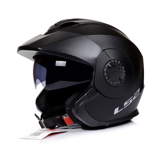 LS2 OF570 VERSO SOLID MATT BLACK HELMET - Image 2
