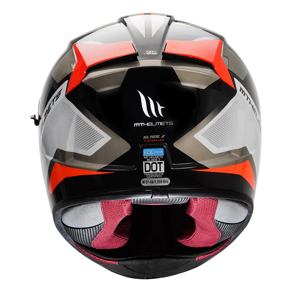 MT HELMET BLADE 2 SV FINISH LINE black silver red Arihant Helmets