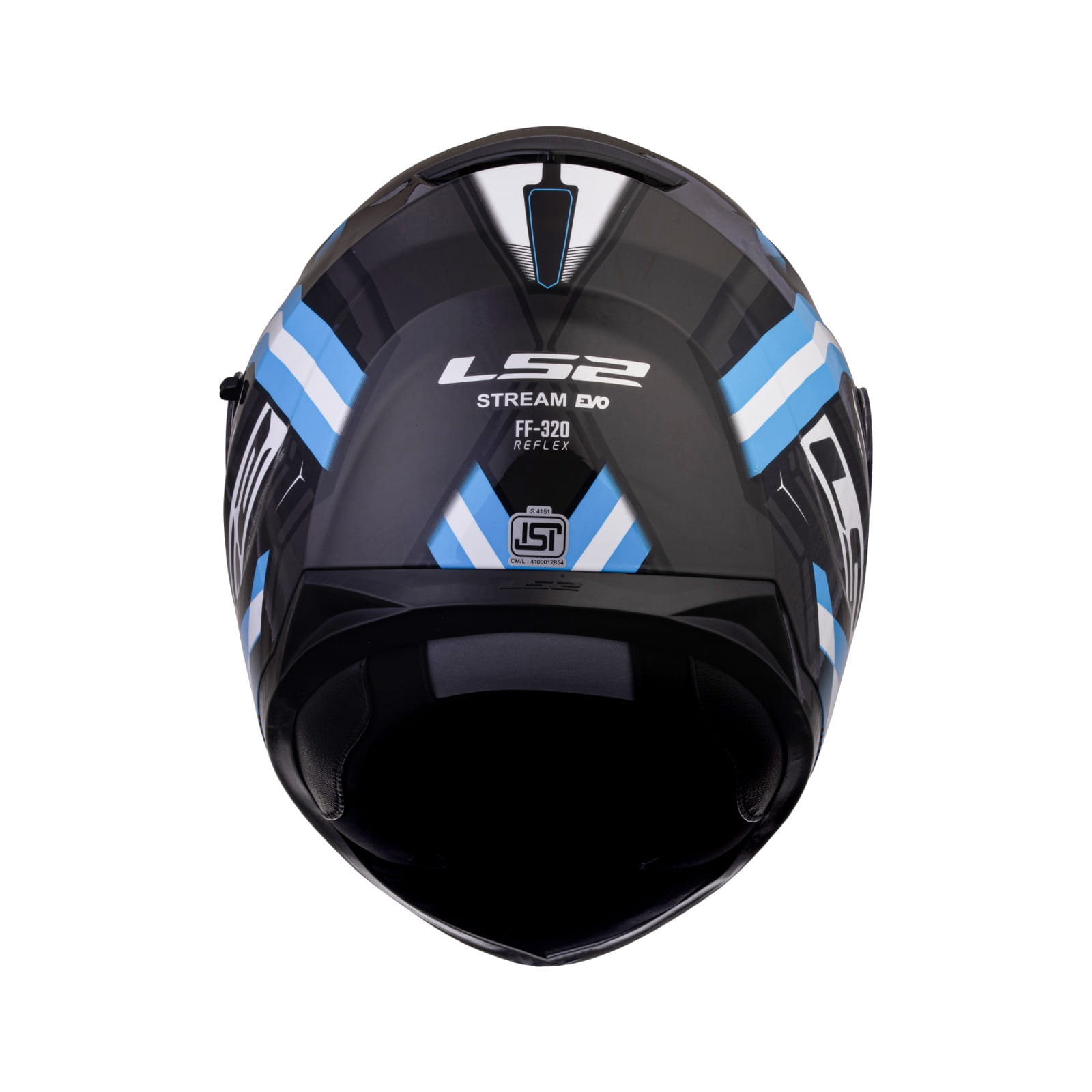 LS2 FF320 STREAM EVO REFLEX GLOSS BLACK BLUE - Arihant Helmets