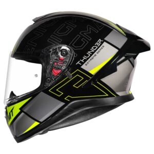 MT THUNDER3 SV PRO ENIGMA HELMET - GLOSS BLACK NEON - Image 2