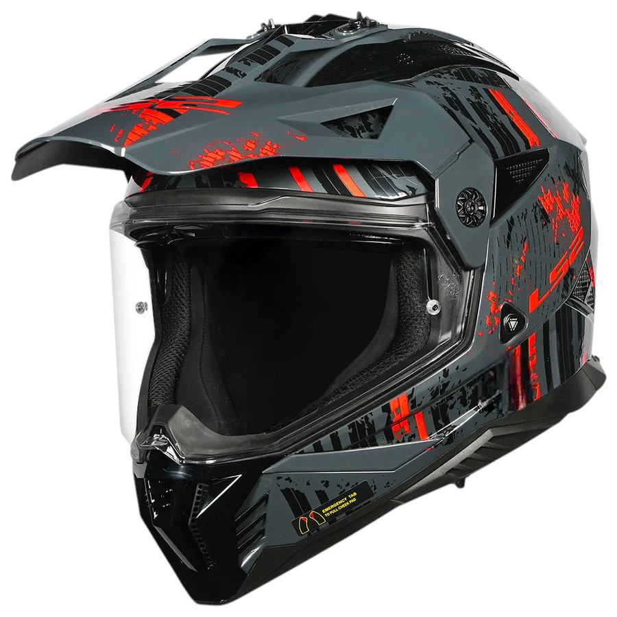MX436 PIONEER II CRAZY – GLOSS BLACK RED - Arihant Helmets